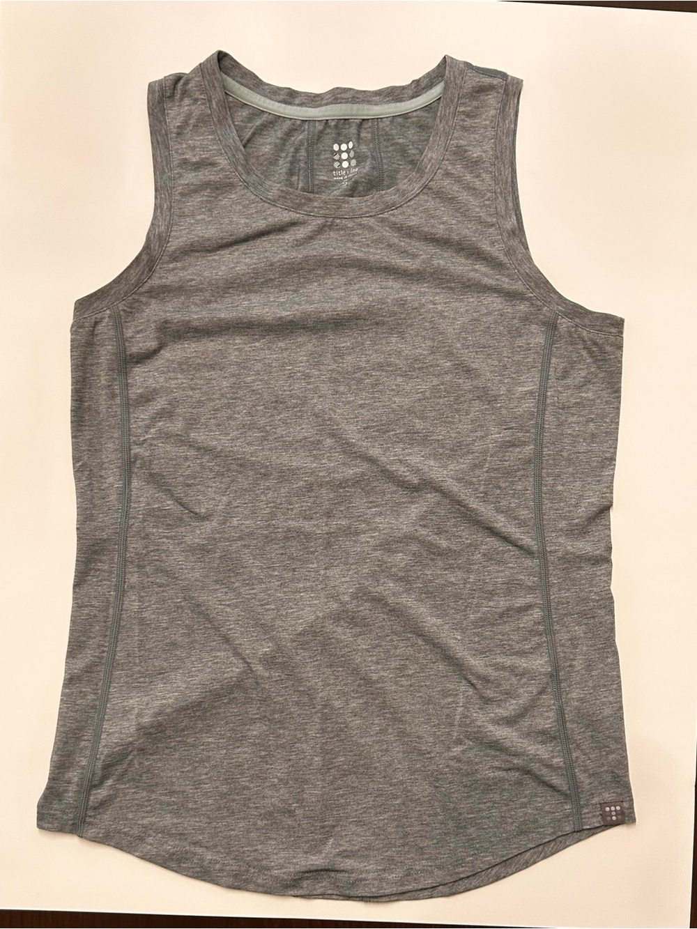 Title Nine Women's Heather Gray Performance Tank - Gray